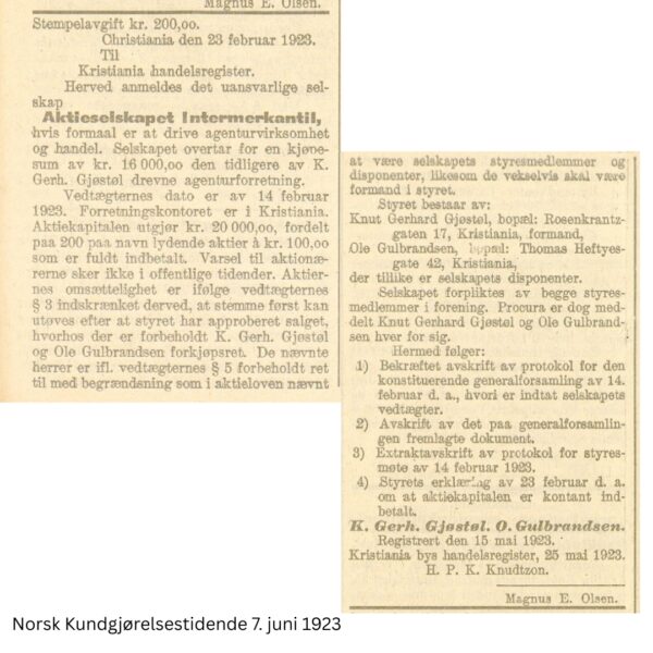 K. Gerh. Gjøstøl - Bilde 5