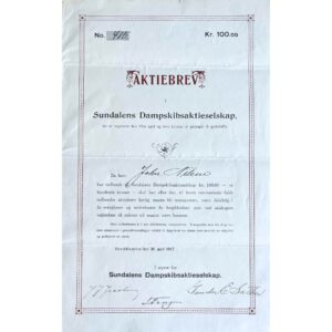 Sundalens Dampskibsaktieselskap 1917